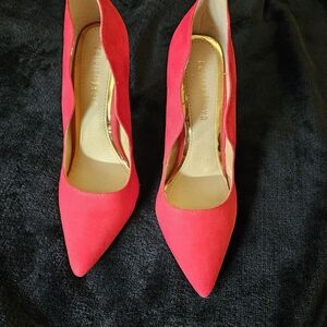 Red FashionNova Heels Size 7
